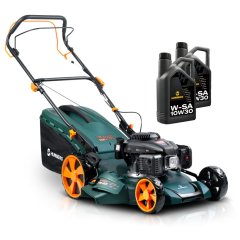 Kosiarka spalinowa z napędem Humberg HM-601, 196 cm³, 4,76 KM + 2x olej 0.6 l, szara