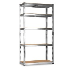 Regał metalowy magazynowy 183 x 90 x 40 cm Humberg HR-853 srebrny