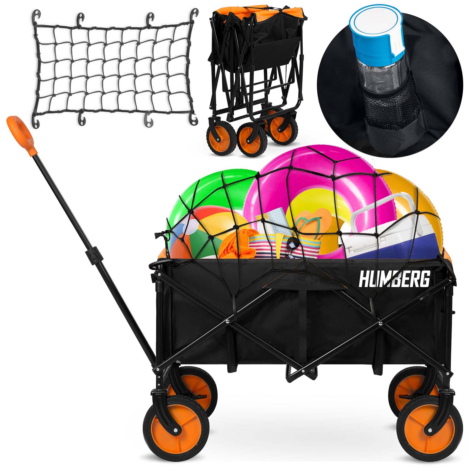 Wózek transportowy, składany z siatką 100l Humberg HM-513